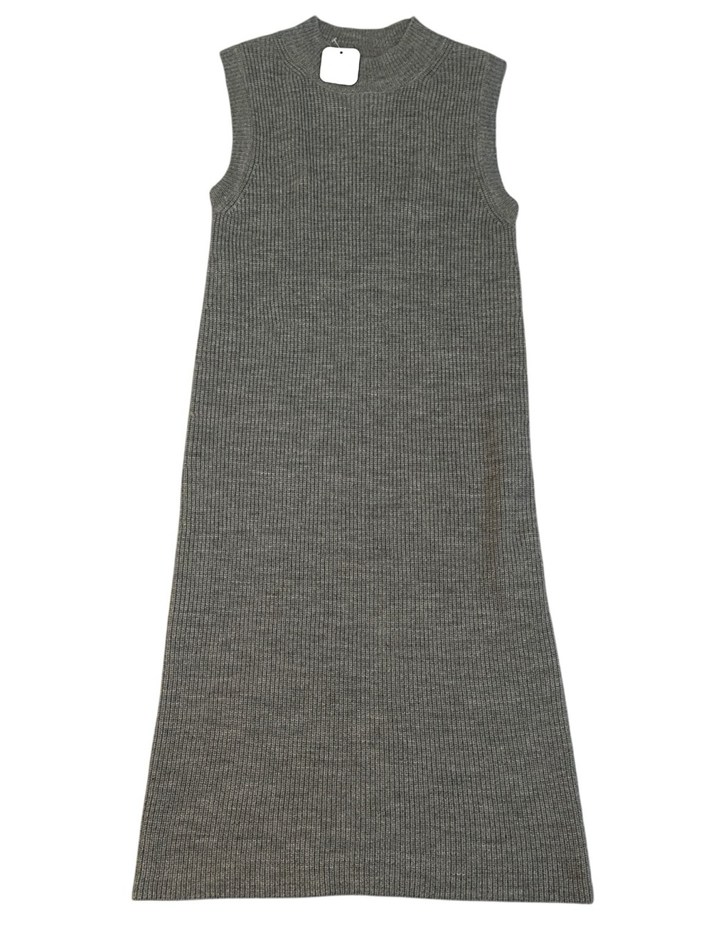 NWT Be Loved Gray Ribbed Mock Neck Sleeveless Sweater Midi Dress Medium